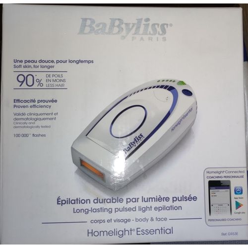 Babyliss - G933e - Epilateur À Lumière Pulsée Homelight Essential