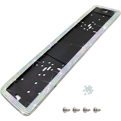 Support Plaque Immatriculation Voiture, Voiture Accessoires Exterieur Tuning  Femme, Plaque Immatriculation Personnalisable, SUV Supports Plaques avec 4  Rivet EU INOX Bling Brillant Strass 1-PC France