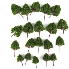 Diorama Architecture Lot De 20 Arbres Miniatures Pour Maquettes - Échelle 1:100 - Hauteur 3,5 Cm - Décoration Paysage Accessoire Diorama Circuit Train