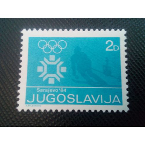 Timbre Yougoslavie Y T 1889 Xive Jeux Olympiques D'hiver, Sarajevo 1983 ( 140607 )