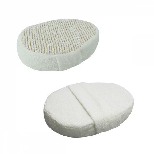 Vivezen ® Éponge Exfoliante En Fibre De Bambou 15 X 10,5 X 3 Cm Avec Poignée De Maintien 