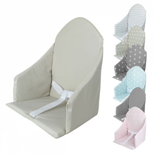 Monsieur Bébé - Coussin D'assise Universel Miam Avec Harnais Pour Chaise Haute Bébé - Beige Uni