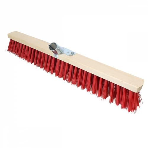 Linxor France ® Balai cantonnier en bois - 60 cm - Rouge