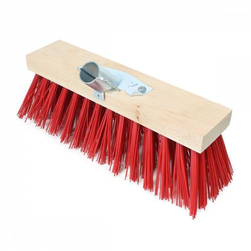 Linxor France ® Balai cantonnier en bois - 32 cm - Rouge