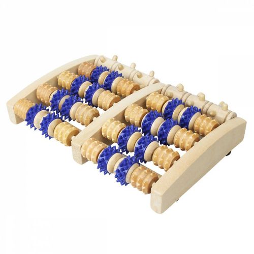 Rouleau De Massage En Bois Pour Pieds - 27 X 18 Cm