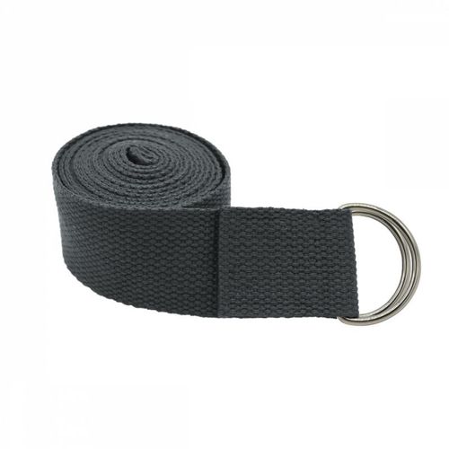 Vivezen ® Sangle, Ceinture De Yoga 183 X 3,8 Cm Réglable - Gris
