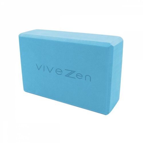 Vivezen ® Brique, Bloc De Yoga 23 X 15 X 7,5 Cm - Eva - Bleu