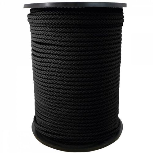 Linxor - Bobine de corde tressée 4 mm x 100 m - Noir