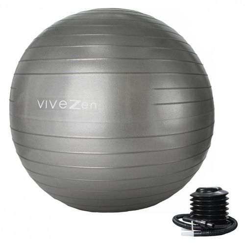 Vivezen - Ballon De Yoga, Fitness, Gymnastique - Diam 75 Cm - Gris