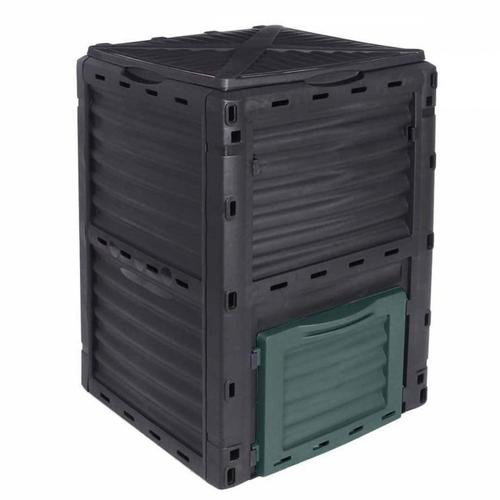 Linxor - Composteur, bac, poubelle à compost de jardin - 300 L - Noir et Vert