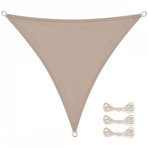 Linxor - Voile D'ombrage Triangulaire Imperméable Et Anti-Uv - 4 X 4 X 4 M - Taupe