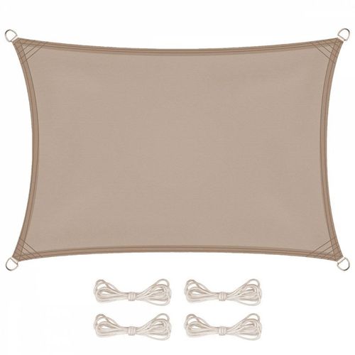 Linxor - Voile D'ombrage Rectangulaire Imperméable Et Anti-Uv - 3 X 5 M - Taupe