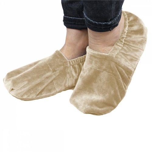 Vivezen - Chaussons Chauffants Universels Taille 36 Au 43 - Beige
