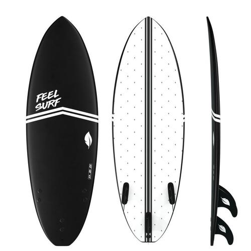 Planche De Surf En Mousse 5'4 Feel Surf - 5'4 X 20" X 2" 1/2 - 31,5l - Noir