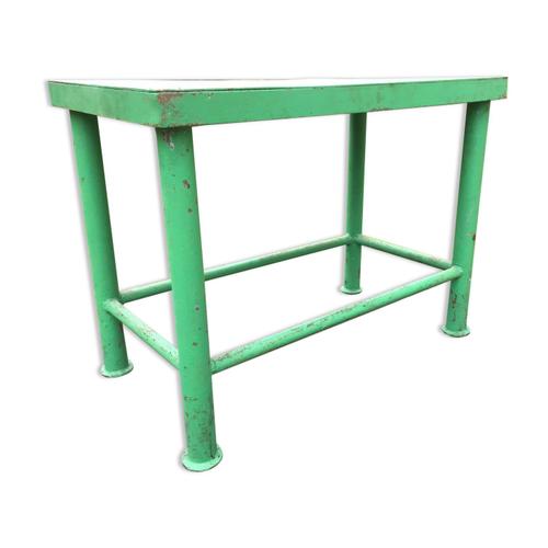 Table Console Vintage En Mtal Datelier Industriel Relooker Vert