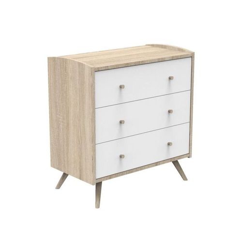 Commode 3 Tiroirs Access Bois Blanc - Sauthon Meubles