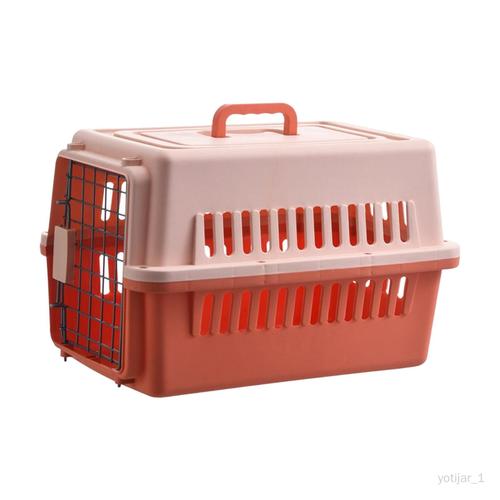 Yotijar Transporteur D'animaux De Compagnie À Parois Rigides Portable Cage De Transport D'animaux Boîte De Transport Caisse De Transport Sac À Main Chien Chenil De Voyage Pour Chats Chaton Orange