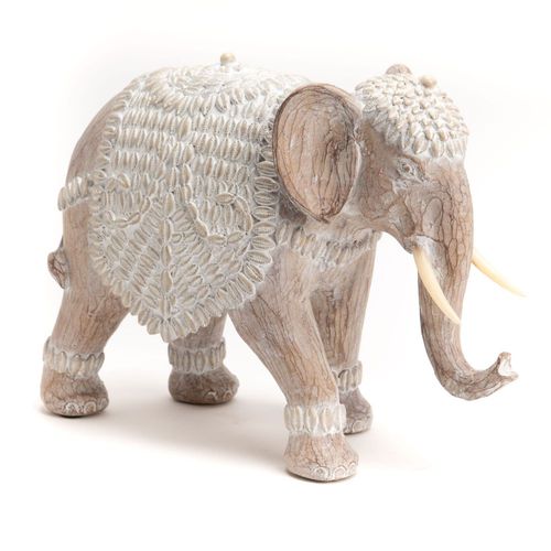 Éléphant coquillage grand modèle 23.5 cm