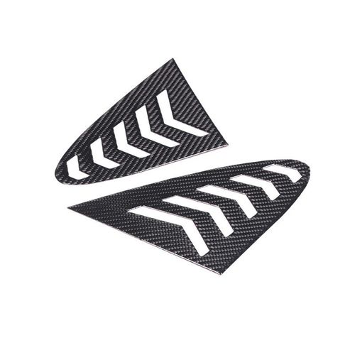 Autocollant De Couverture Triangulaire Pour Vitres Arrière De Voiture,Accessoire En Fibre De Carbone Souple Pour Porsche Taycan 2019 2020 2021 2022 - Type Carbon Fiber