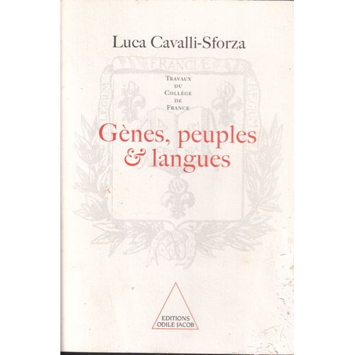 "Gènes, Peuples Et Langues", Luca Cavalli-Sforza, Odile Jacob, 1996