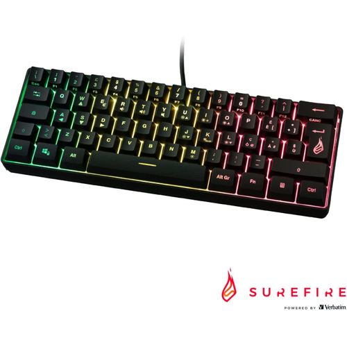 VERBATIM 48705 CLAVIER RVB X1 AZERTY FRANC