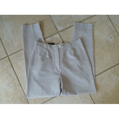 Pantalon Coupe Ajustée B Like Breal Gris Beige L 40/42
