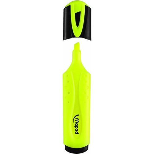 Surligneur - Jaune Fluo - Mine Biseautée - Maped - Fluo'peps