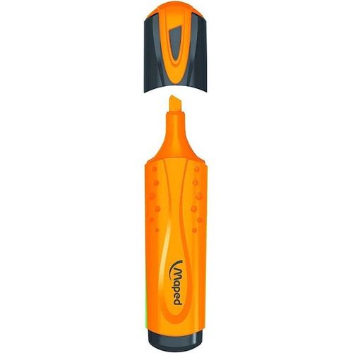 Surligneur - Orange Fluo - Mine Biseautée - Maped - Fluo'peps