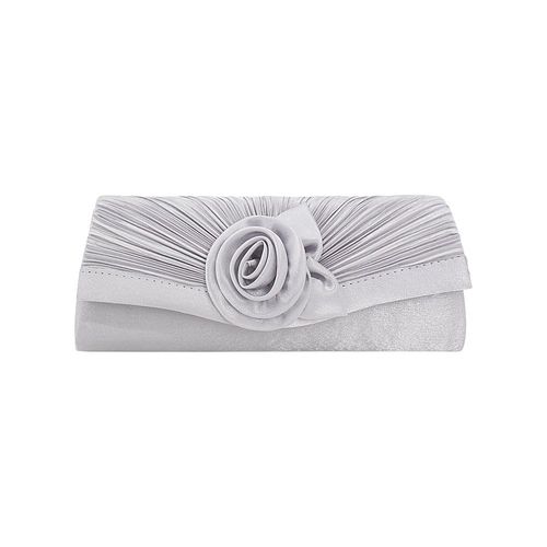 Silver Fashion couleur dingbut satin Fleur femme main tenant sac