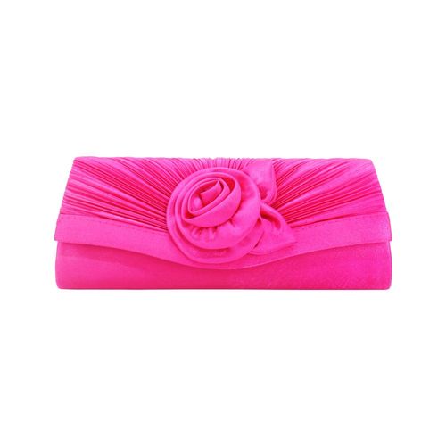 Mode couleur dingbut satin Fleur femme main tenant sac rose
