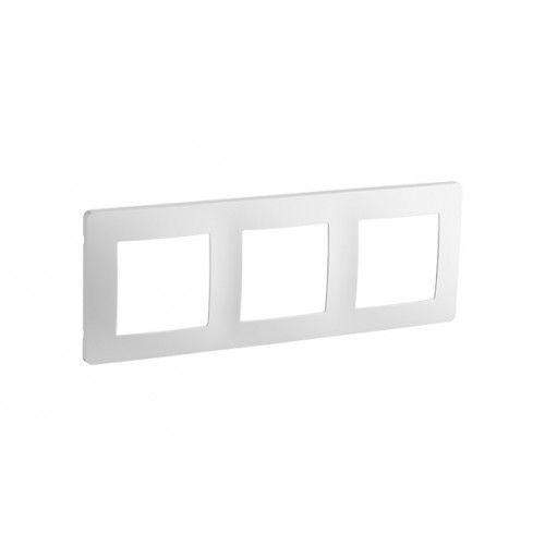 Plaque 3 postes - horizontale ou verticale - blanc - boîte de 5 - Caly DEBFLEX