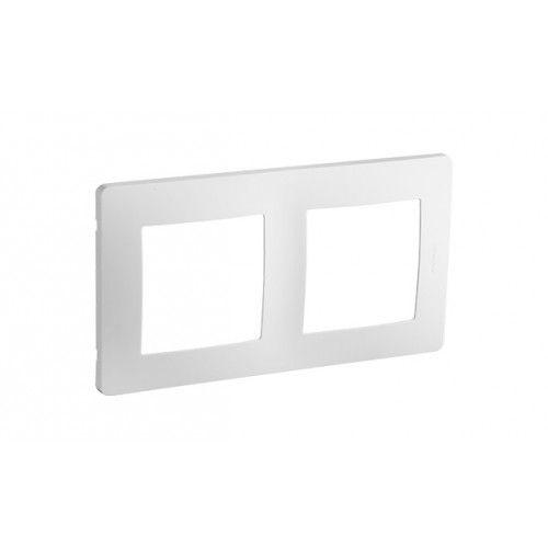 Plaque 2 postes - horizontale ou verticale - blanc - boîte de 10 - Caly DEBFLEX