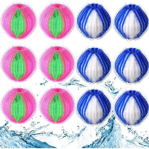 Boule De Lavage Machine A Laver Boule Anti Poil 12Pcs Attrape Poils Animaux Réutilisable Pattes Anti Poils Pour Enlever Les Poils D'Animaux Et Les Peluches Réduire L'Enchevêtrement