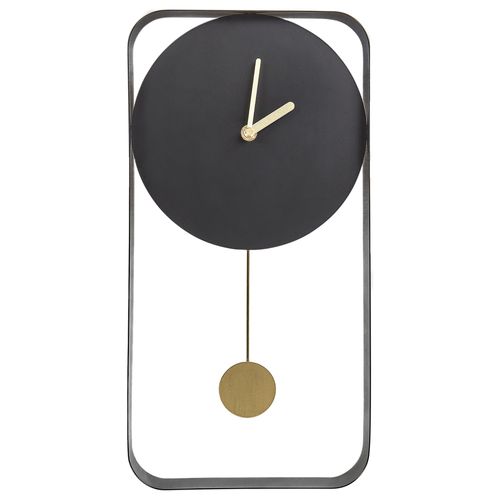 Horloge murale SERVOZ Acier Noir