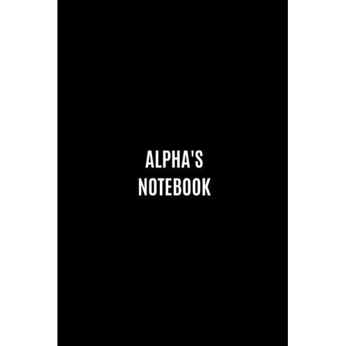 Alpha's Notebook: Lined Notebook