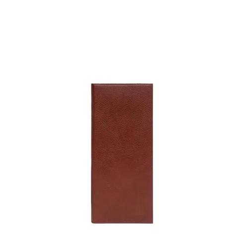 Porte chéquier en cuir Hexagona ref 52089 Marron 10*23.5*1 10 x 23,5 x 1 cm