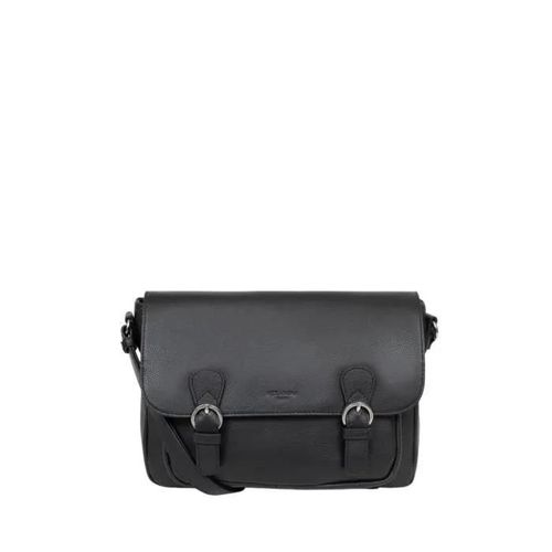 Sac Gibeciere Hexagona en cuir Ref 55614 Noir 35*14*24 TU