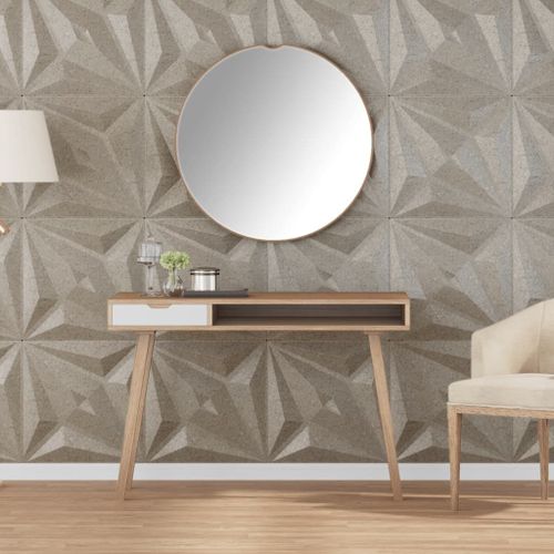 vidaXL Panneaux muraux 12 pcs béton 50x50 cm XPS 3 m² étoile