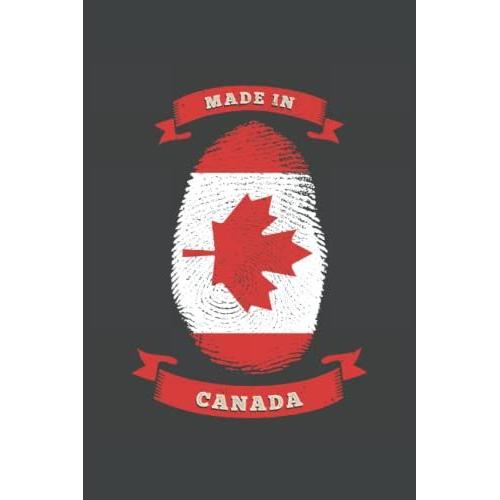 Made In Canada - Fingerabdruck Notizbuch: 6"X9" Notizblock Für Kanadier