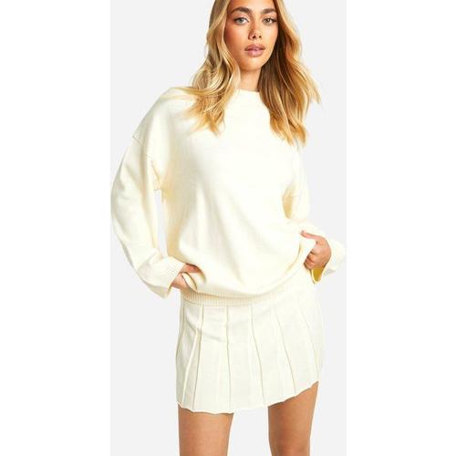 Pull Oversize En Maille - Blanc Cassé - S