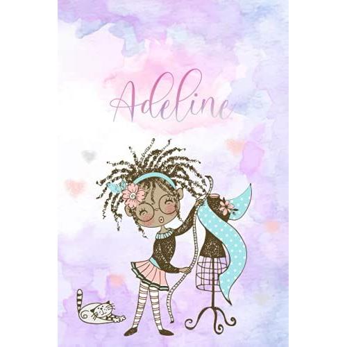 Adeline: Notebook And Journal A5 | Personalized Name Adeline | Birthday Gift For Women, Girl, Mom, Sister, Daughter ... | Cute Little Girl Ride ... Journal, Small Size A5 (Ca. 6 X 9 Inches)