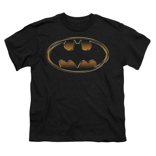 Batman Black & Gold Embossed Shield Youth T-Shirt
