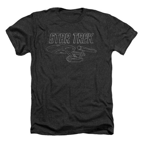 Star Trek Tos Enterprise Heather T-Shirt