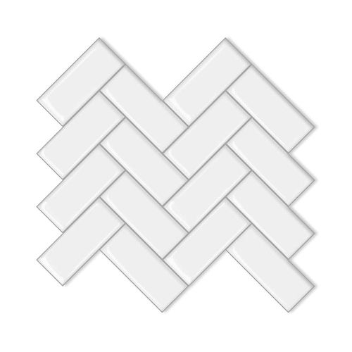 Papier Peint Carrelage Autocollant blanc 30 x 30 cm Style Mosaïque Sticker Mural Film Décoratif Imperméable pour Carreaux de Mur de Salle de Bains et de Cuisine