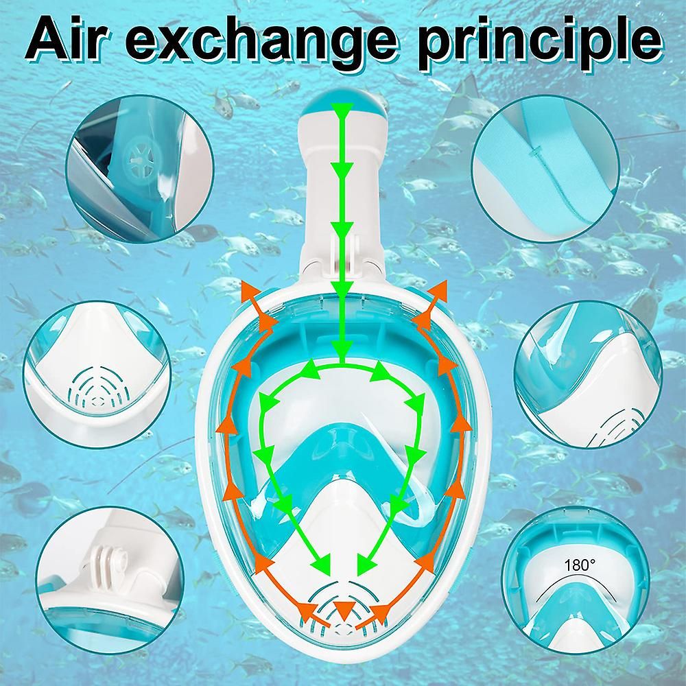1 Ensemble Masque De Plongée Intégral Pour Adulte Avec Support De