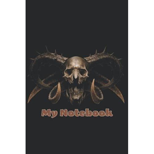 My Gothic Notebook: Original Skull Design - Lined - 100 Pages