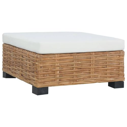 Prolenta Premium - Repose-Pied Avec Coussin Rotin Naturel