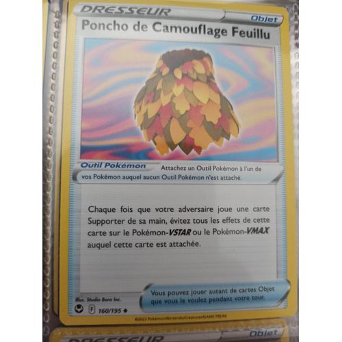 Peu Commune - Pokemon - Tempête Argentée - Poncho De Camouflage Feuillu 160/195