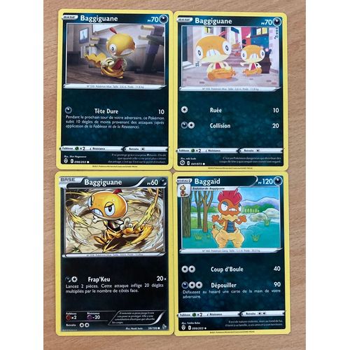 (3293) 3x Baggiguane + Baggaïd (Pokemon) 