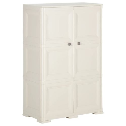 Prolenta Premium - Armoire Plastique 79x43x125 Cm Design Bois Glace À La Vanille